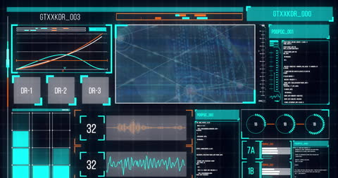 Digital Data Process Concept With Futuristic Sports Interface
