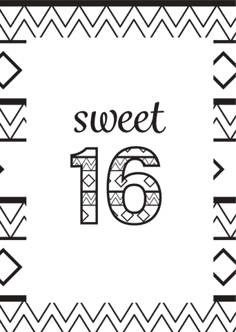 transparent sweet 16 birthday invitation with geometric borders - Download Free Stock Videos Pikwizard.com