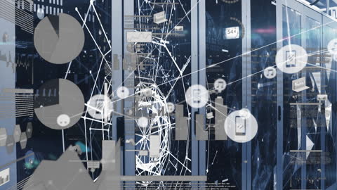 Digital Interface and Data Analysis in Modern Server Room