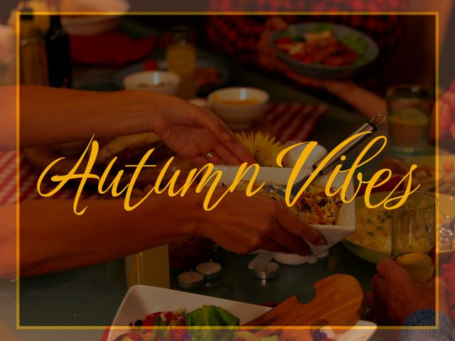 Ideal for use in autumn event invitations, festive promotions, or seasonal marketing materials. Highlight moments of togetherness and warmth, perfect for capturing the essence of fall gatherings and dinners.