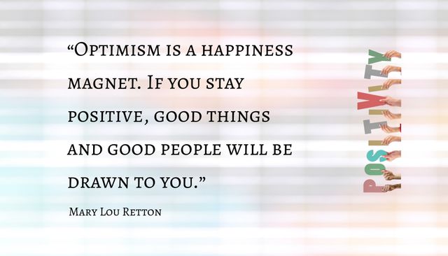 This image features an inspirational quote about optimism and positivity on a soft pastel background. The design uses clean and elegant typography, with the word 'Positivity' vertically stylized on the right side. Ideal for use in blogs, websites, social media, soothing wallpapers, and motivational posters. Perfect for spreading positivity and encouragement.