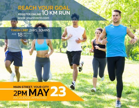 active diverse group running in 10k fitness event - Download Free Stock Templates Pikwizard.com
