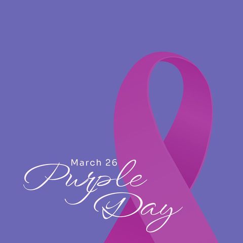 purple day epilepsy awareness ribbon design - Download Free Stock Templates Pikwizard.com