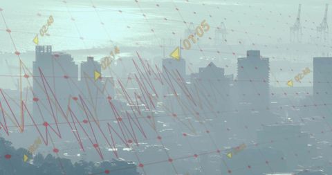 Cityscape with Overlay of Financial Data Analysis and Trends - Download Free Stock Images Pikwizard.com