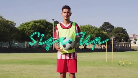 Youth Soccer Program Sign Up Promotion on Field