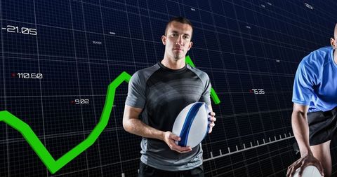 Rugby Player Emerges from Digital Financial backdrop