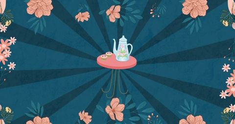Elegant Tea Party Arrangement with Floral Decor - Download Free Stock Images Pikwizard.com