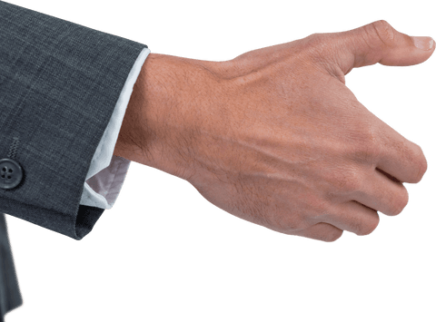 Transparent Handshake Gesture by Businessman in Suit - Download Free Stock Videos Pikwizard.com