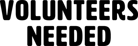 Call to Action Volunteers Needed Transparent Vector Text