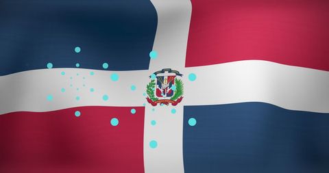 National Pride: Dominican Republic Flag with Festive Confetti - Download Free Stock Images Pikwizard.com