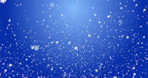 Snowflakes Gently Falling on Vibrant Blue Background - Download Free Stock Images Pikwizard.com
