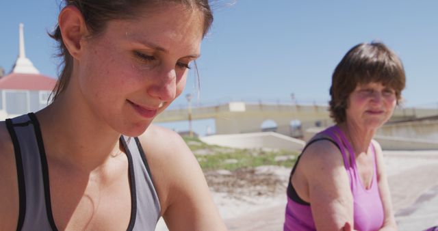 Two Women Exercising Outdoors - Download Free Stock Images Pikwizard.com