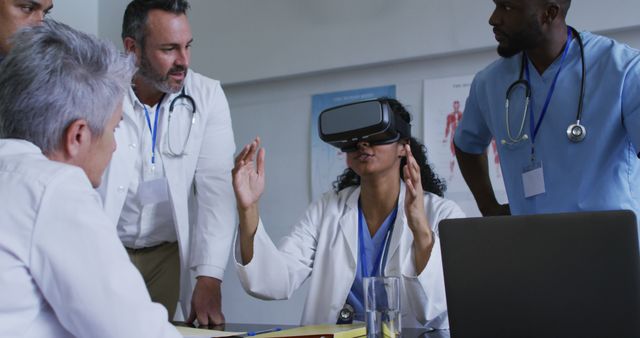 Medical Team Using VR Technology for Training in Hospital - Download Free Stock Images Pikwizard.com