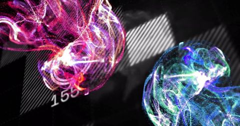 Futuristic Digital Geometric Shapes with Data Elements