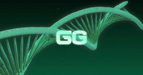 6g conceptual background with dna strand