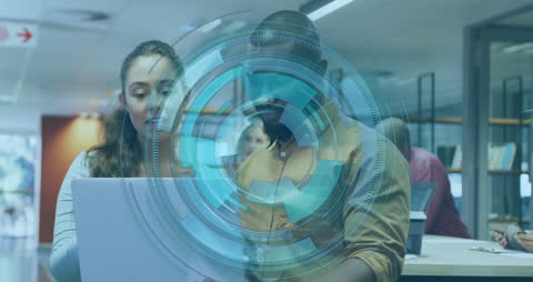 Digital Interface Concept with Diverse Team Collaborating