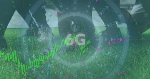 Rugby Players Analyzed with Digital Data in Stadium