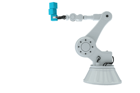 Transparent Robotic Arm Handling Blue Boxes - Download Free Stock Videos Pikwizard.com