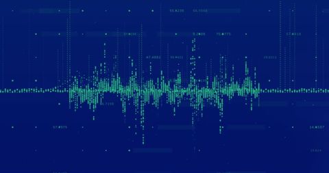 Futuristic Digital Sound Wave on Blue Background - Download Free Stock Images Pikwizard.com