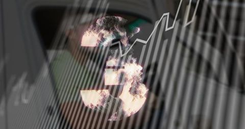 Abstract representation of global expansion and carbon emission challenges