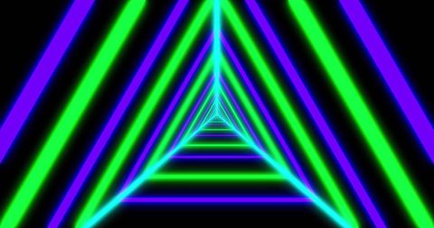 Futuristic Neon Tunnel with Glowing Geometric Patterns - Download Free Stock Images Pikwizard.com