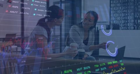Financial Analysis Overlay on Office Meeting Collaboration