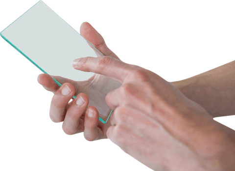 Hands Using Futuristic Transparent Glass Interface Close-Up - Download Free Stock Videos Pikwizard.com