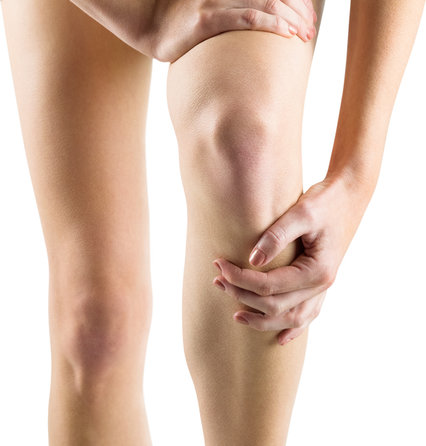 Woman Holding Knee with Transparent Isolated Background - Download Free Stock Videos Pikwizard.com