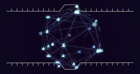 futuristic global networking hologram - Download Free Stock Images Pikwizard.com