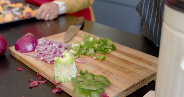 Senior Man Preparing Fresh Vegetables on Kitchen Counter - Download Free Stock Images Pikwizard.com