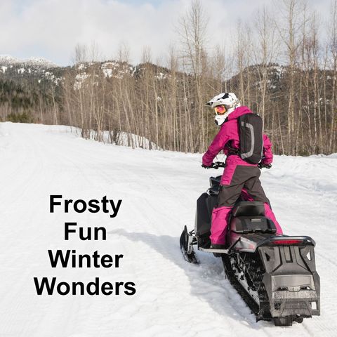 Snow Scooter Rider Exploring Winter Wonderland - Download Free Stock Templates Pikwizard.com