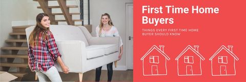 First Time Home Buyers Moving Furniture into New Home