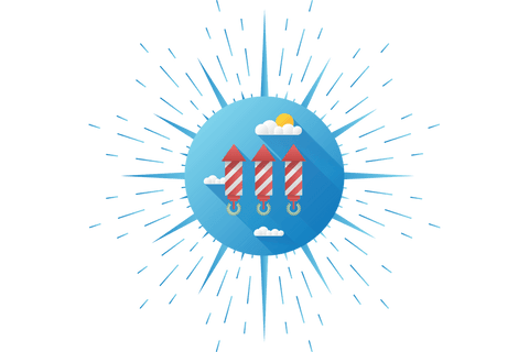 Festive Fireworks Illustration on Transparent Background - Download Free Stock Videos Pikwizard.com
