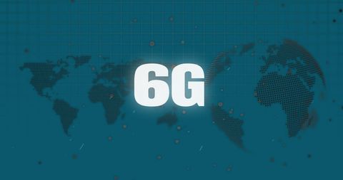 6G Technology Concept with Digital World Map Background - Download Free Stock Images Pikwizard.com
