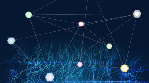 Innovative Network Connections with Cool Digital Background