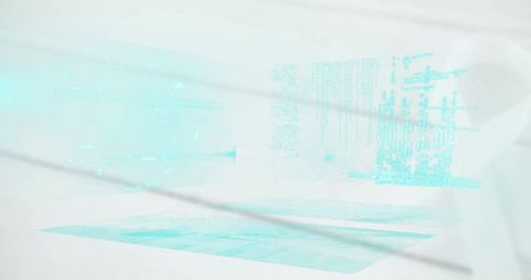 Abstract digital interface with floating data elements