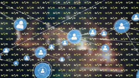Animated Network Connections Over Digital Data