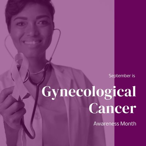 Gynecological Cancer Awareness Month Promotion with Doctor and Ribbon - Download Free Stock Templates Pikwizard.com