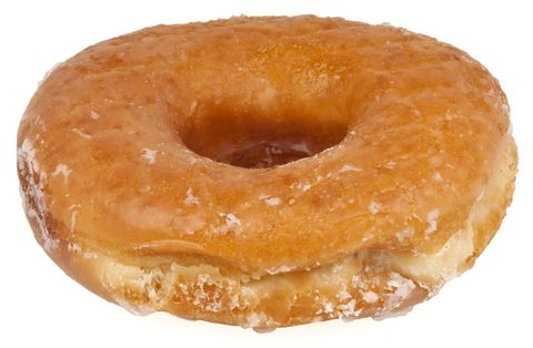 Delicious Glazed Donut on White Background