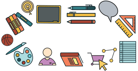 variety of school and education icons on transparent background - Download Free Stock Videos Pikwizard.com