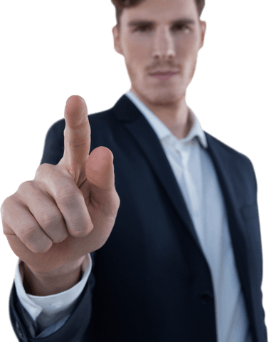 determined businessman pointing finger on transparent background - Download Free Stock Videos Pikwizard.com