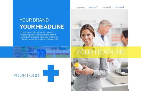 Corporate Healthcare Marketing Template with Medical Professionals - Download Free Stock Templates Pikwizard.com