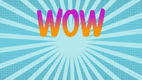 Vibrant Pop Art Graphic with Wow Text Highlight