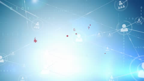 Digital Network Connections in Futuristic Background