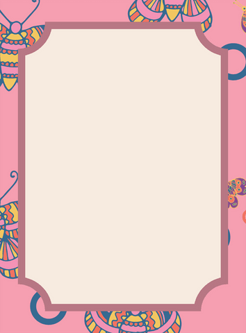 elegant pink butterfly frame with transparent design background - Download Free Stock Videos Pikwizard.com