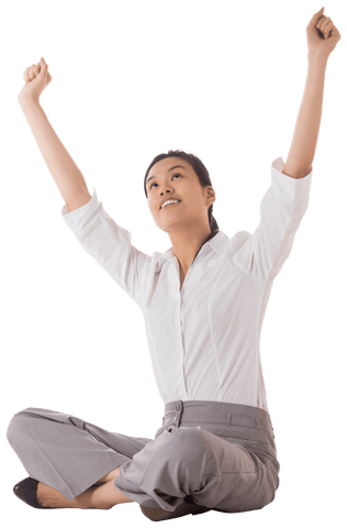 Transparent Joyful Businesswoman Celebrating - Download Free Stock Videos Pikwizard.com