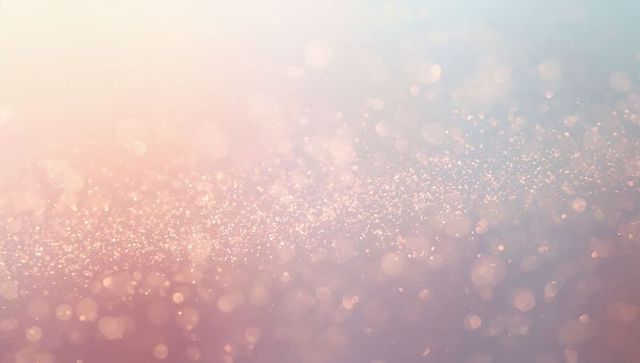 Shimmering Pastel Bokeh Band with Soft Gold Glitter and Warm Glow