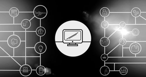 Digital Interface Visualization with Business Icons - Download Free Stock Images Pikwizard.com