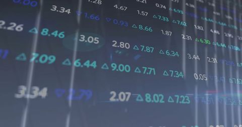 Dynamic Financial Data on Glowing Digital Screen - Download Free Stock Images Pikwizard.com