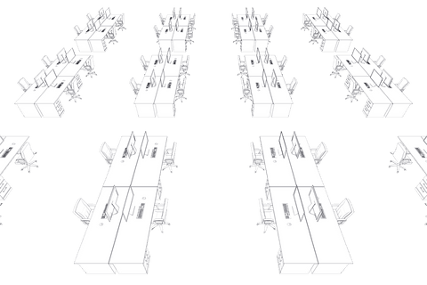 transparent coworking office space layout with desks and chairs - Download Free Stock Videos Pikwizard.com